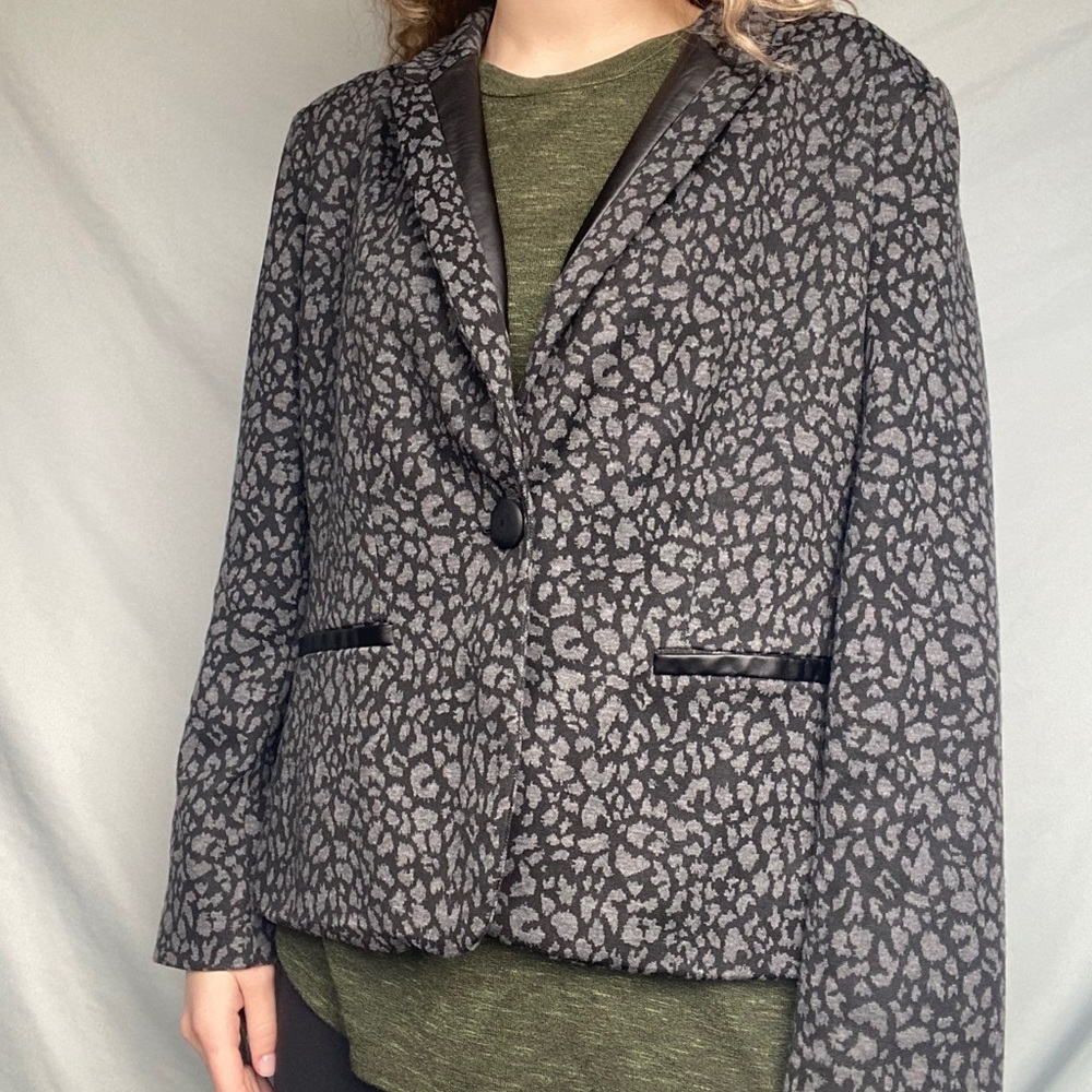 Notations Large Printed Patterned Blazer Jacket - image 2